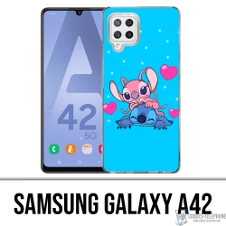 Samsung Galaxy A42 Case - Stitch Angel Love