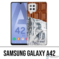 Coque Samsung Galaxy A42 - Tablette Chocolat Alu