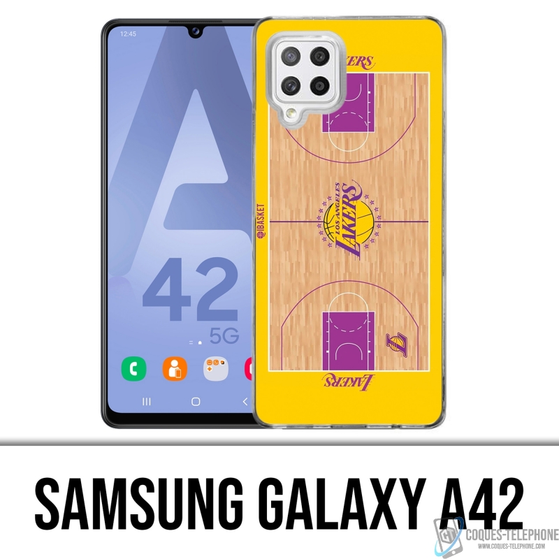 Samsung Galaxy A42 Case - Besketball Lakers Nba Field