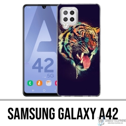 Custodia per Samsung Galaxy A42 - Paint Tiger