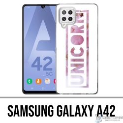 Samsung Galaxy A42 Case - Einhorn Blumen Einhorn