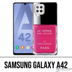 Coque Samsung Galaxy A42 - Vernis Paris Rose
