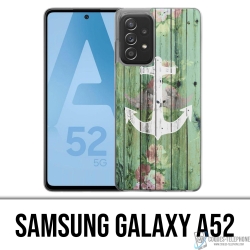 Funda Samsung Galaxy A52 - Madera Azul Marino Anchor