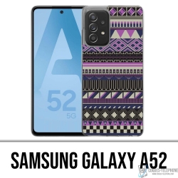 Custodia per Samsung Galaxy A52 - Viola azteco