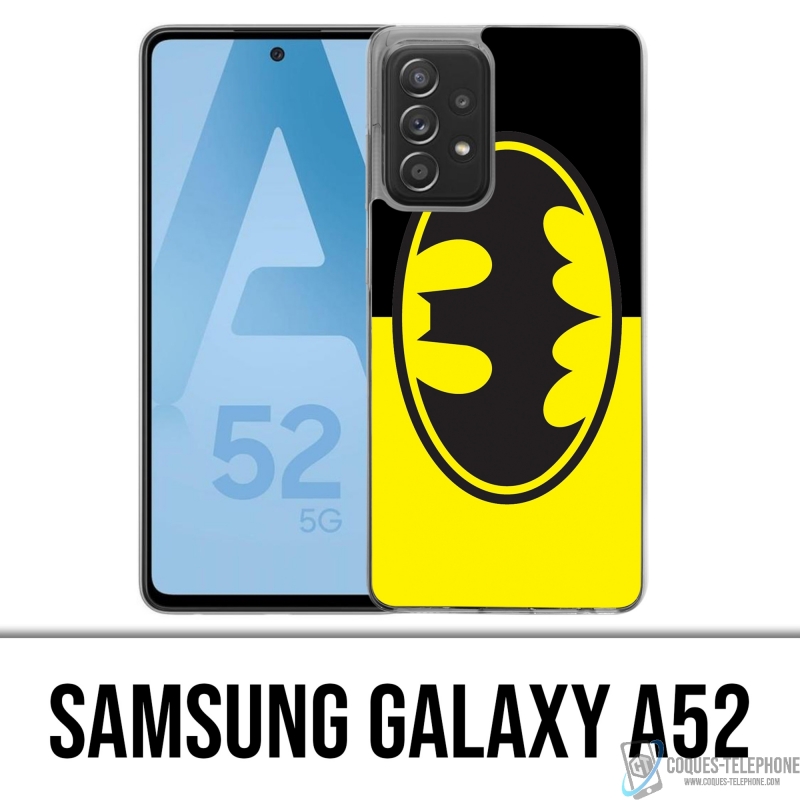 Coque Samsung Galaxy A52 - Batman Logo Classic Jaune Noir