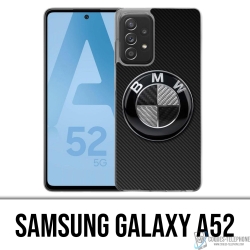 Custodia per Samsung Galaxy A52 - Logo Bmw in carbonio