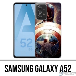 Coque Samsung Galaxy A52 - Captain America Grunge Avengers