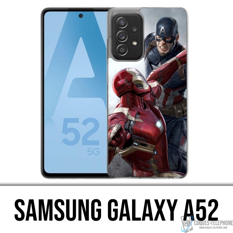 Samsung Galaxy A52 Case - Captain America gegen Iron Man Avengers