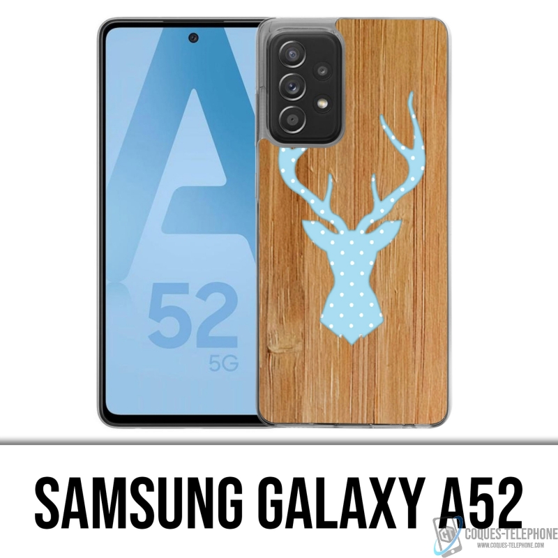 Coque Samsung Galaxy A52 - Cerf Bois Oiseau