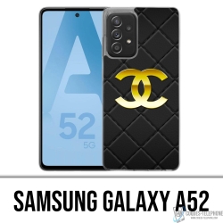 Custodia per Samsung Galaxy A52 - Pelle con logo Chanel