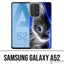 Custodia per Samsung Galaxy A52 - Gatto occhi azzurri