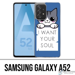 Samsung Galaxy A52 Case - Katze Ich will deine Seele