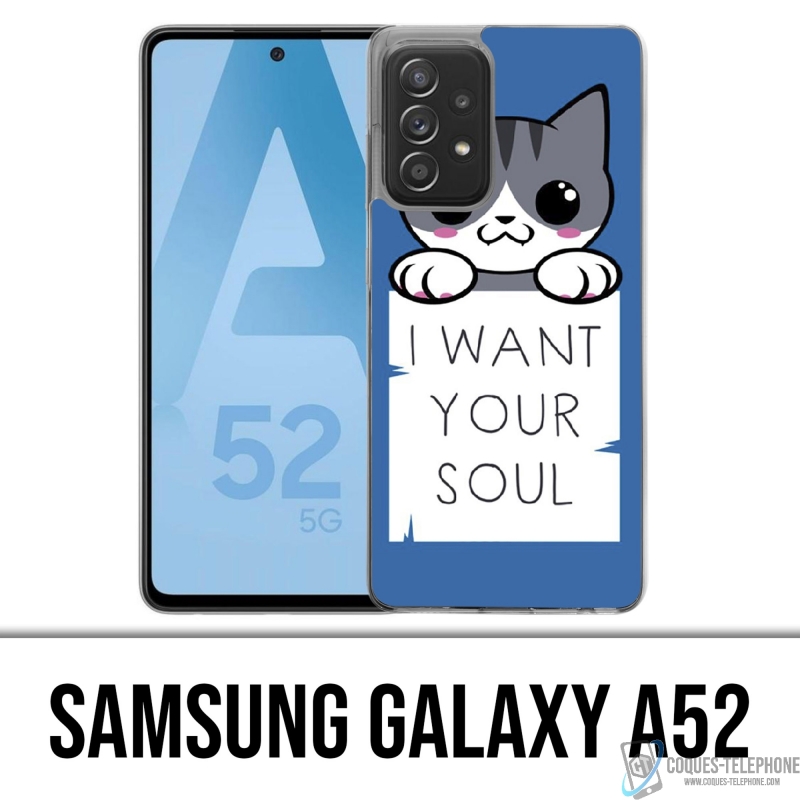 Funda Samsung Galaxy A52 - Gato, quiero tu alma