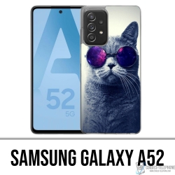 Funda Samsung Galaxy A52 - Gafas Cat Galaxy