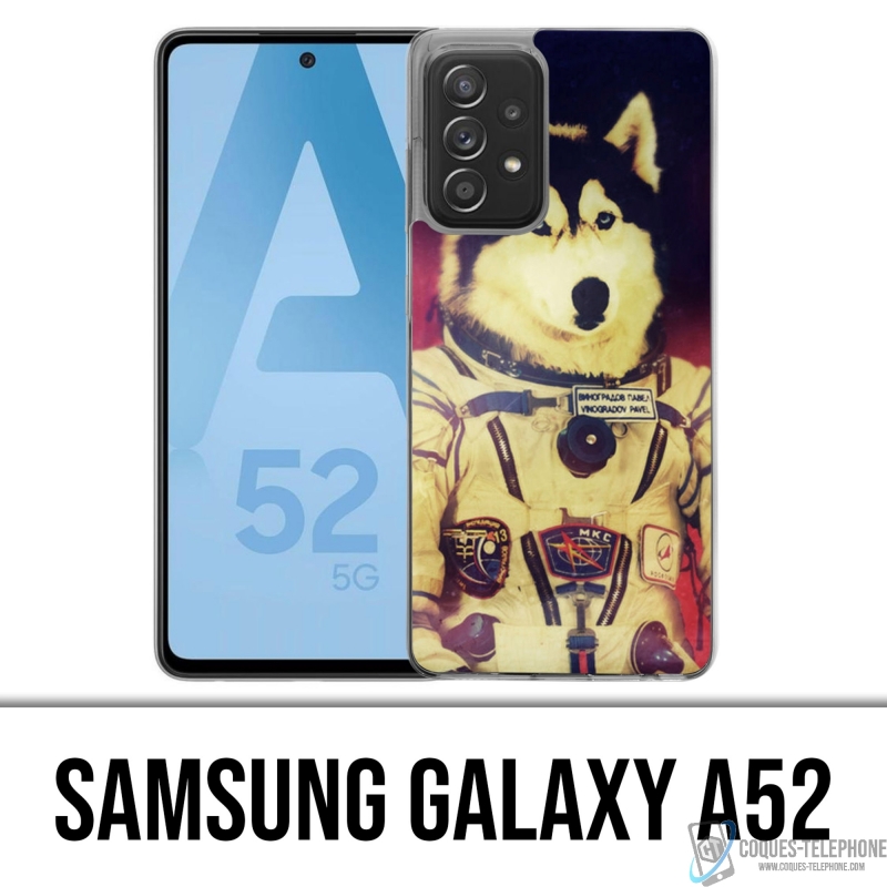 Coque Samsung Galaxy A52 - Chien Jusky Astronaute