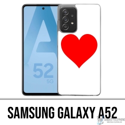 Coque Samsung Galaxy A52 - Coeur Rouge