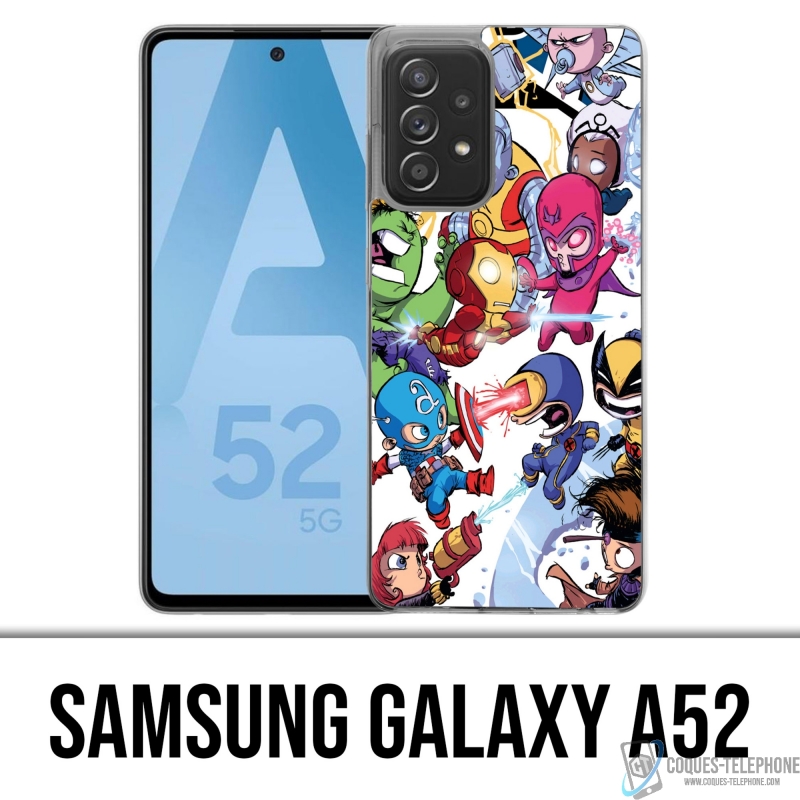 Coque Samsung Galaxy A52 - Cute Marvel Heroes