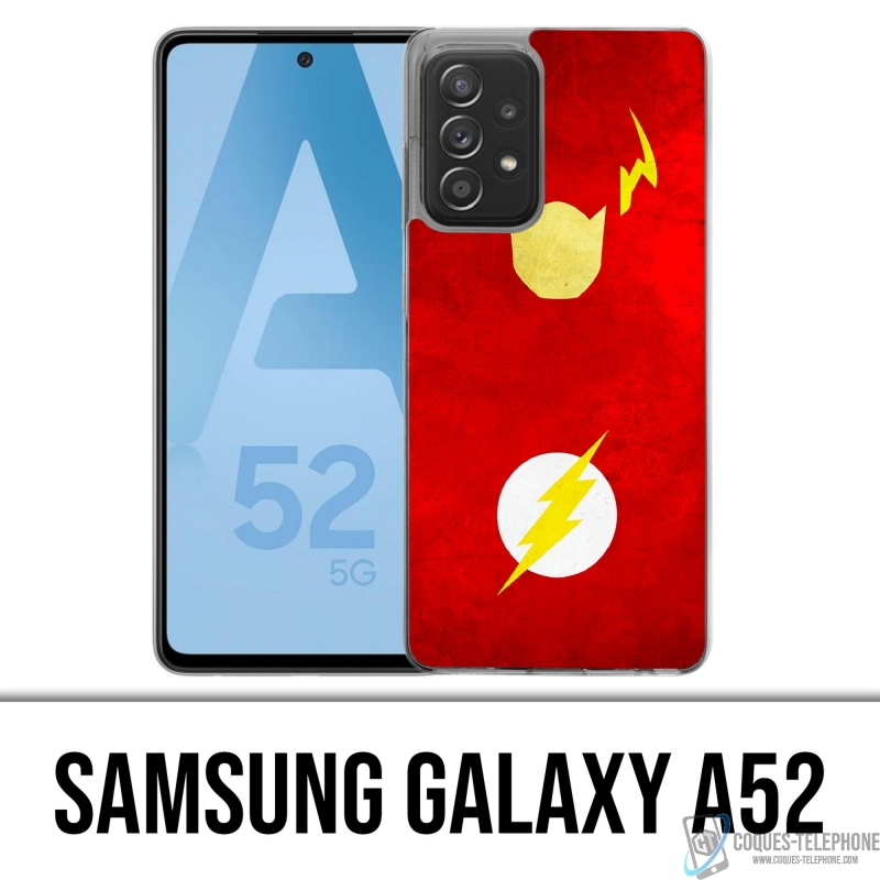 Coque Samsung Galaxy A52 - Dc Comics Flash Art Design