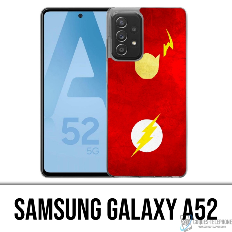 Funda Samsung Galaxy A52 - Dc Comics Flash Art Design