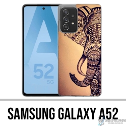 Coque Samsung Galaxy A52 - Éléphant Aztèque Vintage