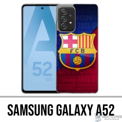 Custodia per Samsung Galaxy A52 - Logo Football Fc Barcelona