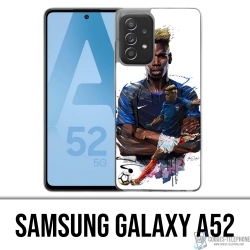 Funda Samsung Galaxy A52 - Dibujo de Pogba de fútbol de Francia