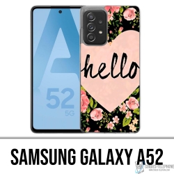 Coque Samsung Galaxy A52 - Hello Coeur Rose