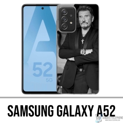 Coque Samsung Galaxy A52 - Johnny Hallyday Noir Blanc