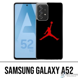Coque Samsung Galaxy A52 - Jordan Basketball Logo Noir