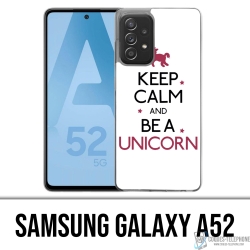 Coque Samsung Galaxy A52 - Keep Calm Unicorn Licorne