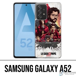 Custodia per Samsung Galaxy A52 - La Casa De Papel - Comics Paint
