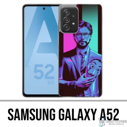 Custodia per Samsung Galaxy A52 - La Casa De Papel - Professor Neon