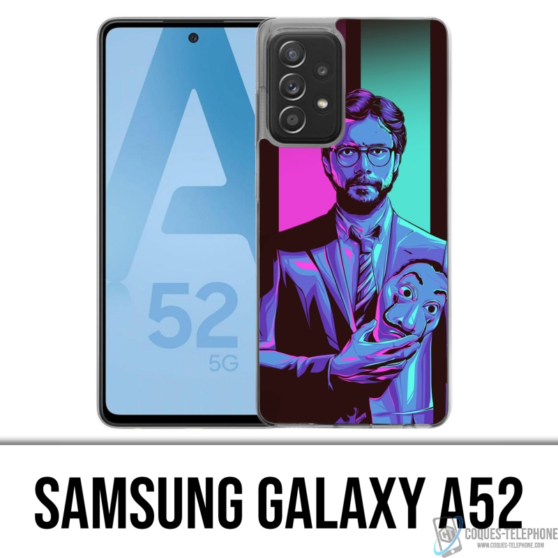 Funda Samsung Galaxy A52 - La Casa De Papel - Professor Neon