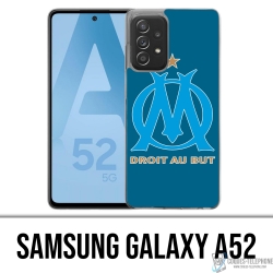 Funda Samsung Galaxy A52 - Logotipo de Om Marseille con fondo azul grande
