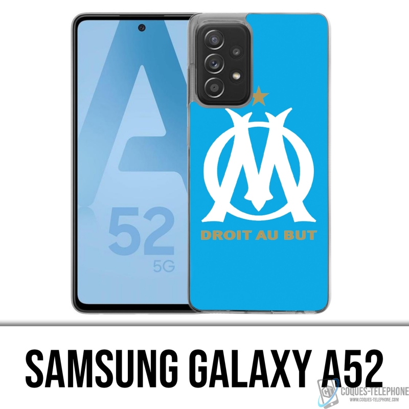 Coque Samsung Galaxy A52 - Logo Om Marseille Bleu