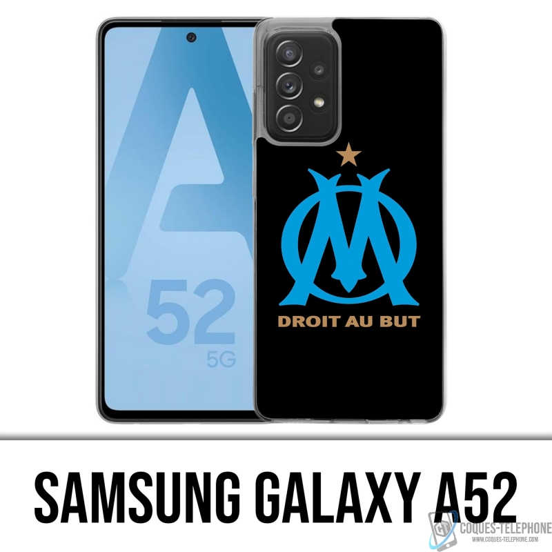Coque Samsung Galaxy A52 - Logo Om Marseille Noir