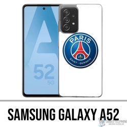 Custodia per Samsung Galaxy A52 - Logo Psg Sfondo Bianco