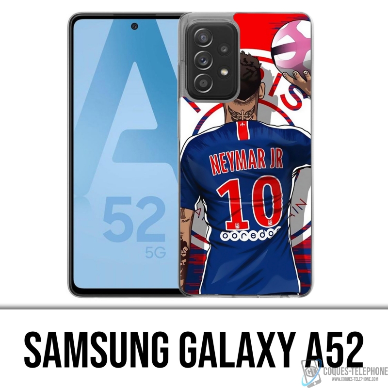 Coque Samsung Galaxy A52 - Neymar Psg Cartoon