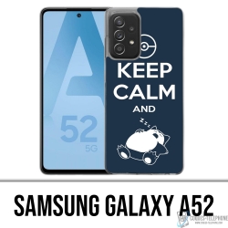 Samsung Galaxy A52 case - Pokémon Snorlax Keep Calm