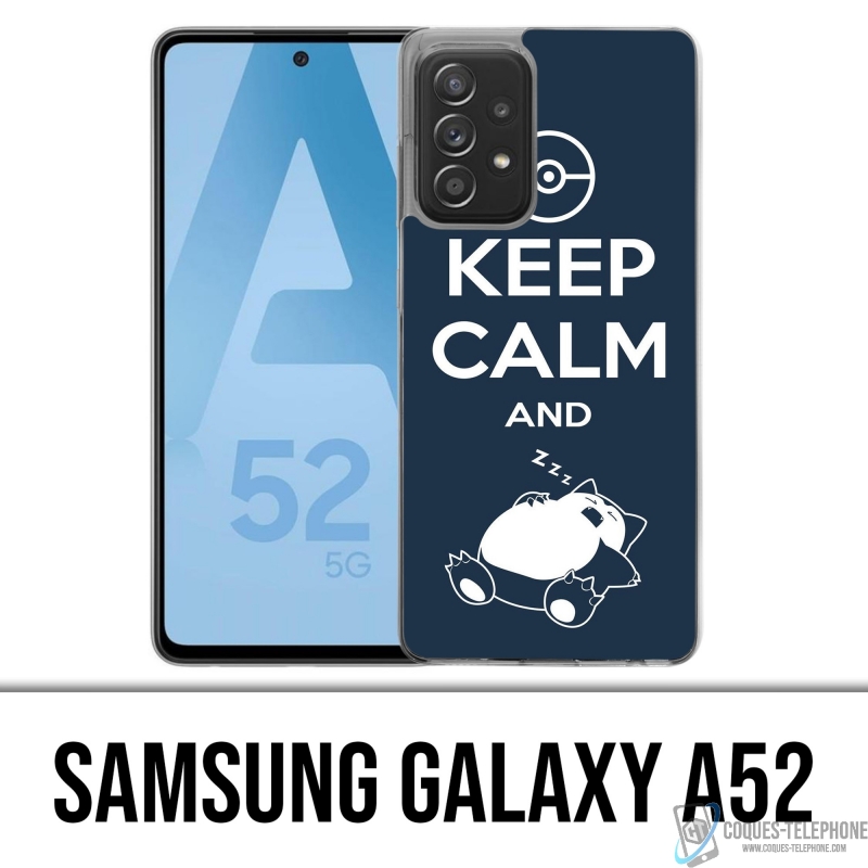 Custodia per Samsung Galaxy A52 - Pokémon Snorlax Keep Calm