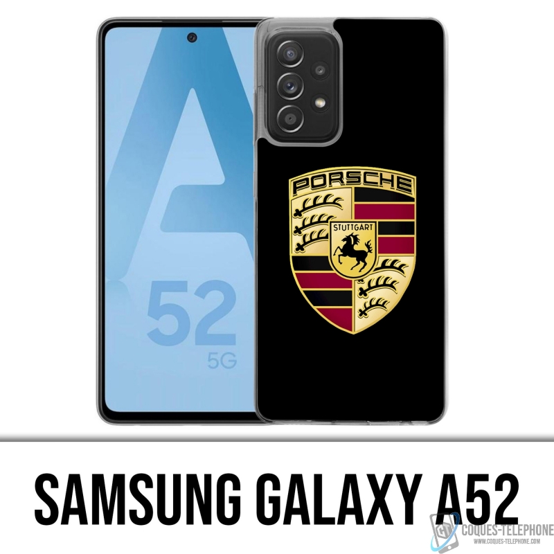 Coque Samsung Galaxy A52 - Porsche Logo Noir