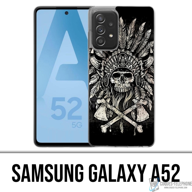 Custodia per Samsung Galaxy A52 - Piume di testa di teschio