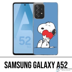 Coque Samsung Galaxy A52 - Snoopy Coeur