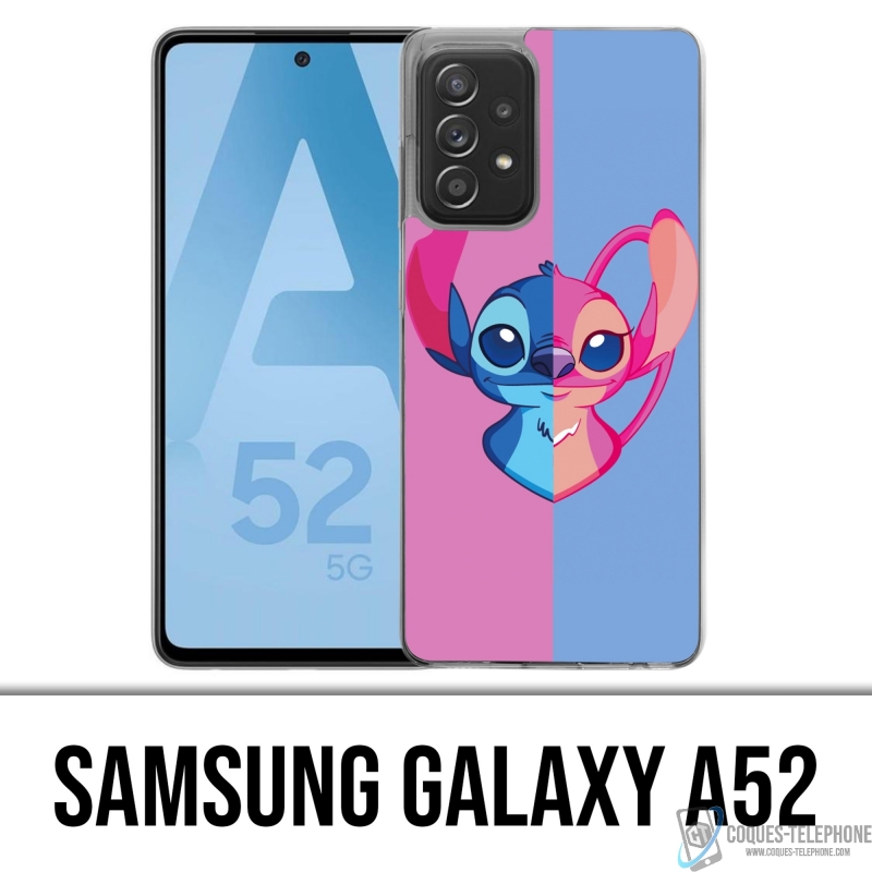Coque Samsung Galaxy A52 - Stitch Angel Coeur Split