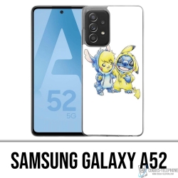 Coque Samsung Galaxy A52 - Stitch Pikachu Bébé