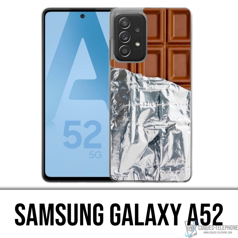 Coque Samsung Galaxy A52 - Tablette Chocolat Alu