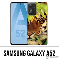 Custodia per Samsung Galaxy A52 - Foglie di tigre