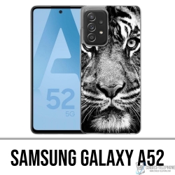 Coque Samsung Galaxy A52 - Tigre Noir Et Blanc
