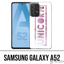 Custodia per Samsung Galaxy A52 - Unicorno Fiori Unicorno