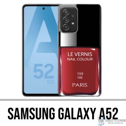 Custodia per Samsung Galaxy A52 - Vernice rossa Parigi